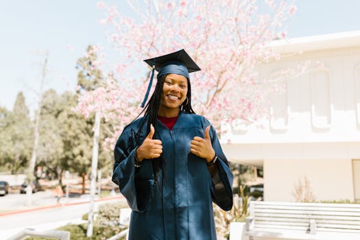 happy student celebrating financial success