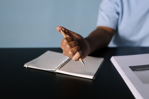 A student using a planner