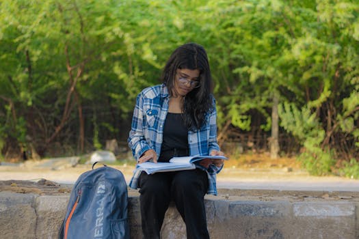 image of a student managing time and studying