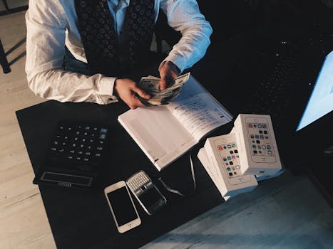 calculator on a desk