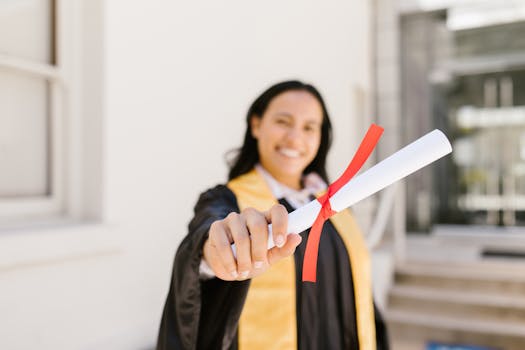 student celebrating scholarship success