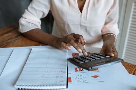 financial planning with a calculator