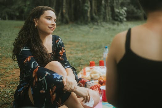 people enjoying a picnic in the park