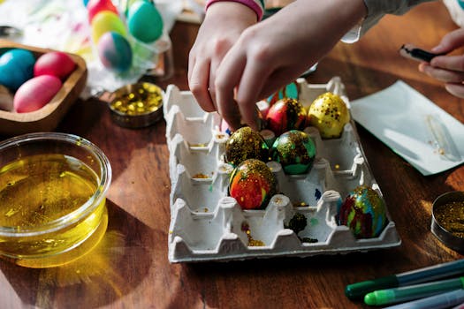 colorful DIY crafts on a table