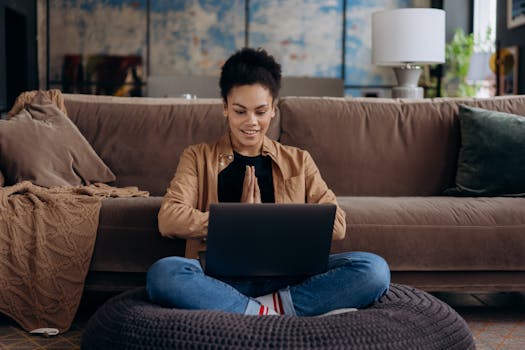 student studying with a laptop